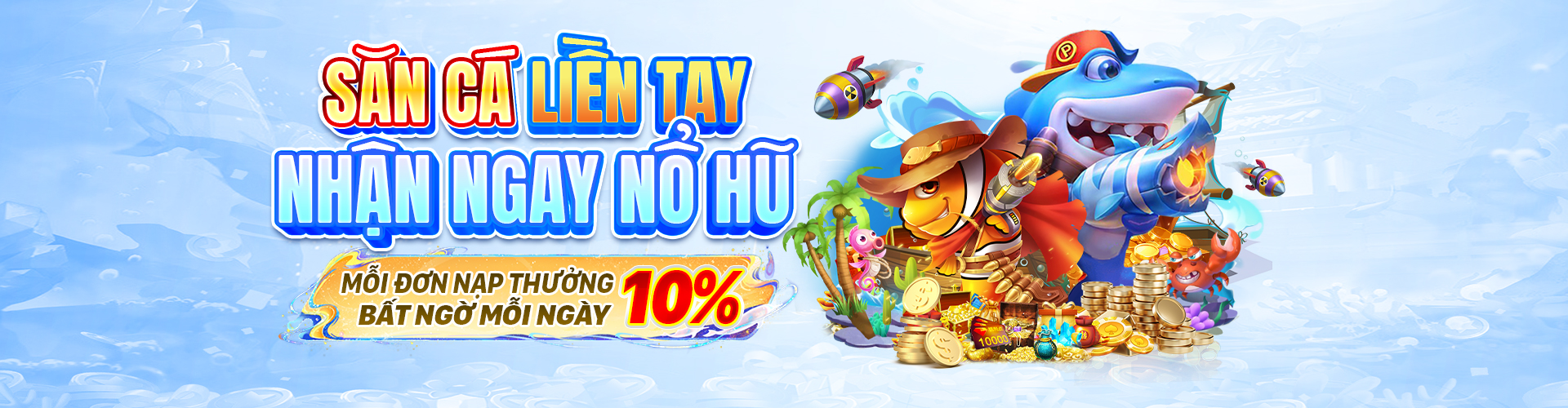 Hình ảnh game bắn cá đổi thưởng sôi động tại 8us game, với đồ họa 3D sắc nét và những con cá đầy màu sắc đang bơi lội trong đại dương sâu thẳm, chờ đợi người chơi đến săn bắt và nhận thưởng lớn.